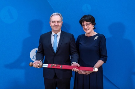 Radomír Pánek and Eva Zažímalová, Presidents of the Czech Academy of Sciences.