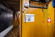 This is no ordinary lab, as suggested by the warning sign on the door: “Controlled Area” along with the classic radiation symbol.